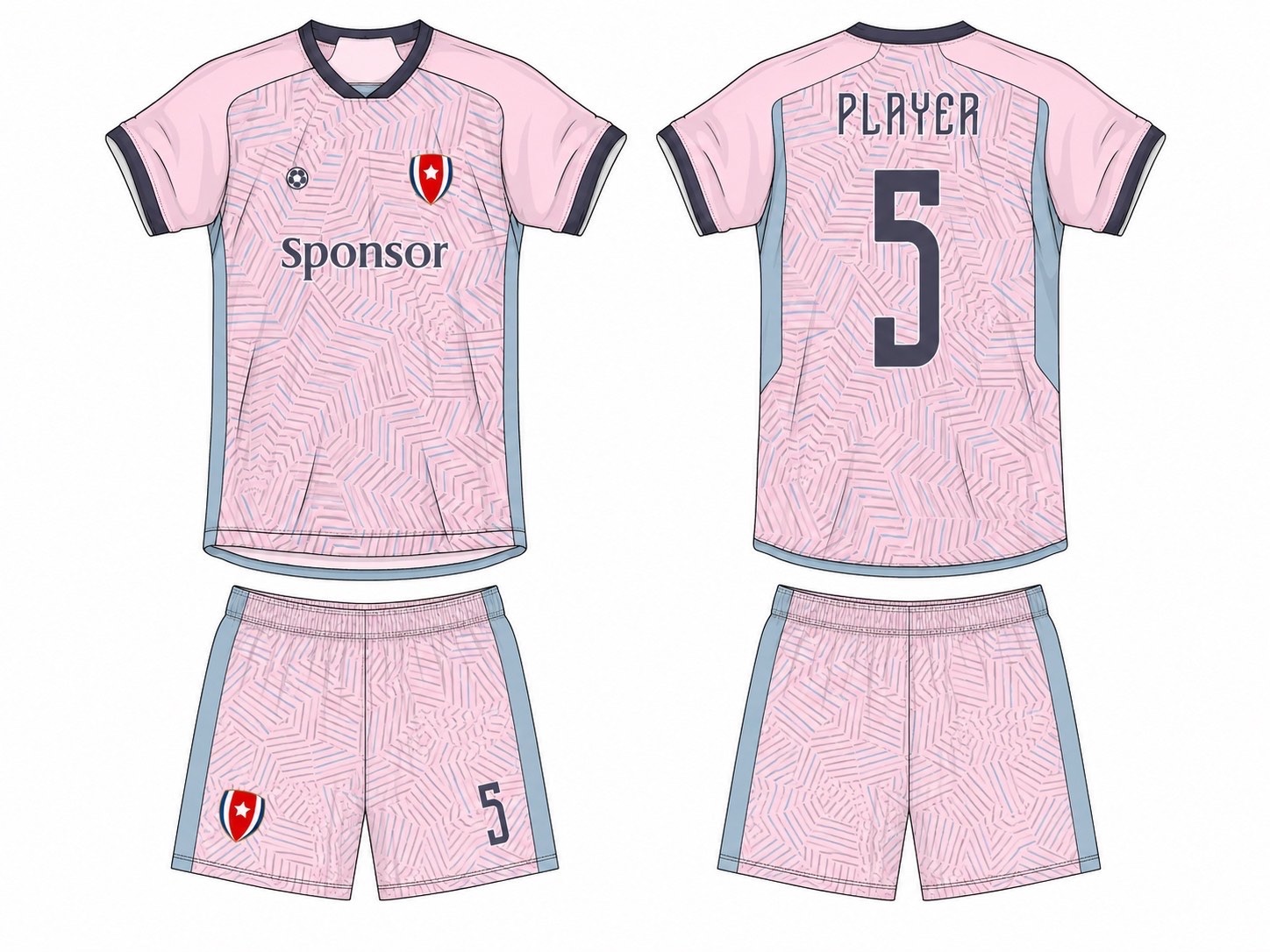 足球球衣设计 1 style 001 football jersey and shorts set