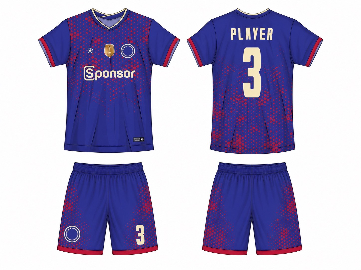 足球球衣设计 1 style 003 football jersey and shorts set