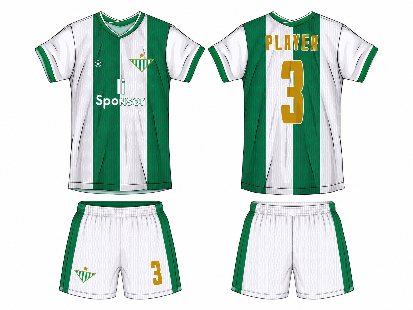 足球球衣设计 1 style 006 football jersey and shorts set