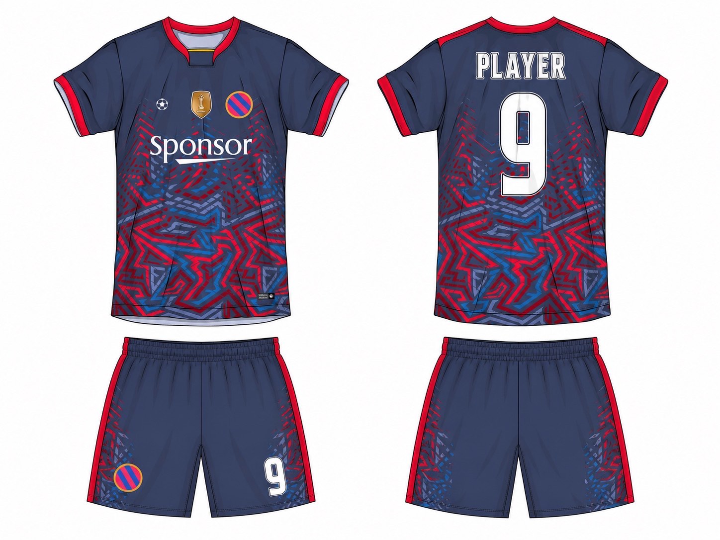 足球球衣设计 1 style 014 football jersey and shorts set