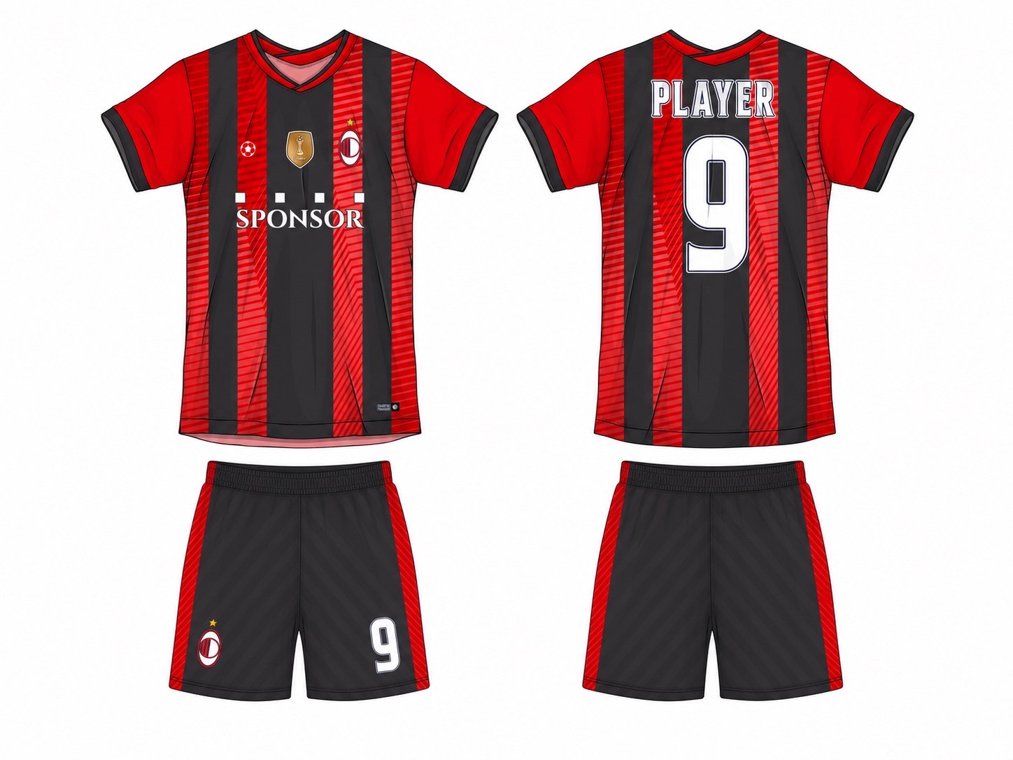 足球球衣设计 1 style 020 football jersey and shorts set