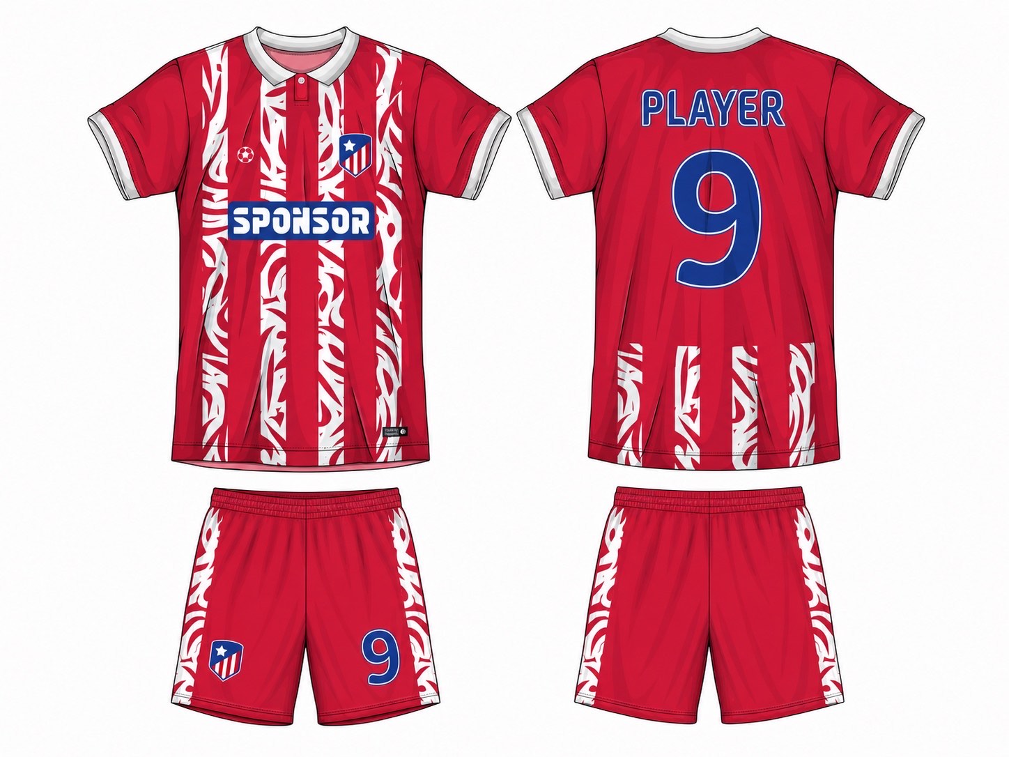 足球球衣设计 1 style 021 football jersey and shorts set