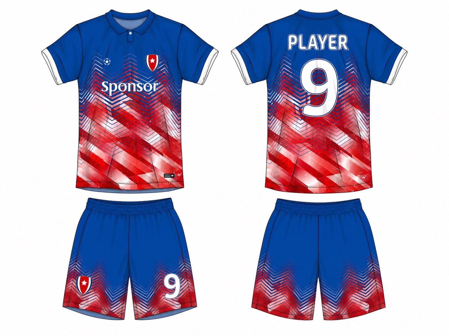 足球球衣设计 1 style 022 football jersey and shorts set