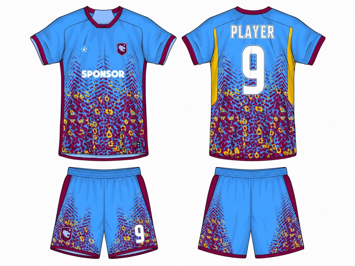 足球球衣设计 1 style 038 football jersey and shorts set