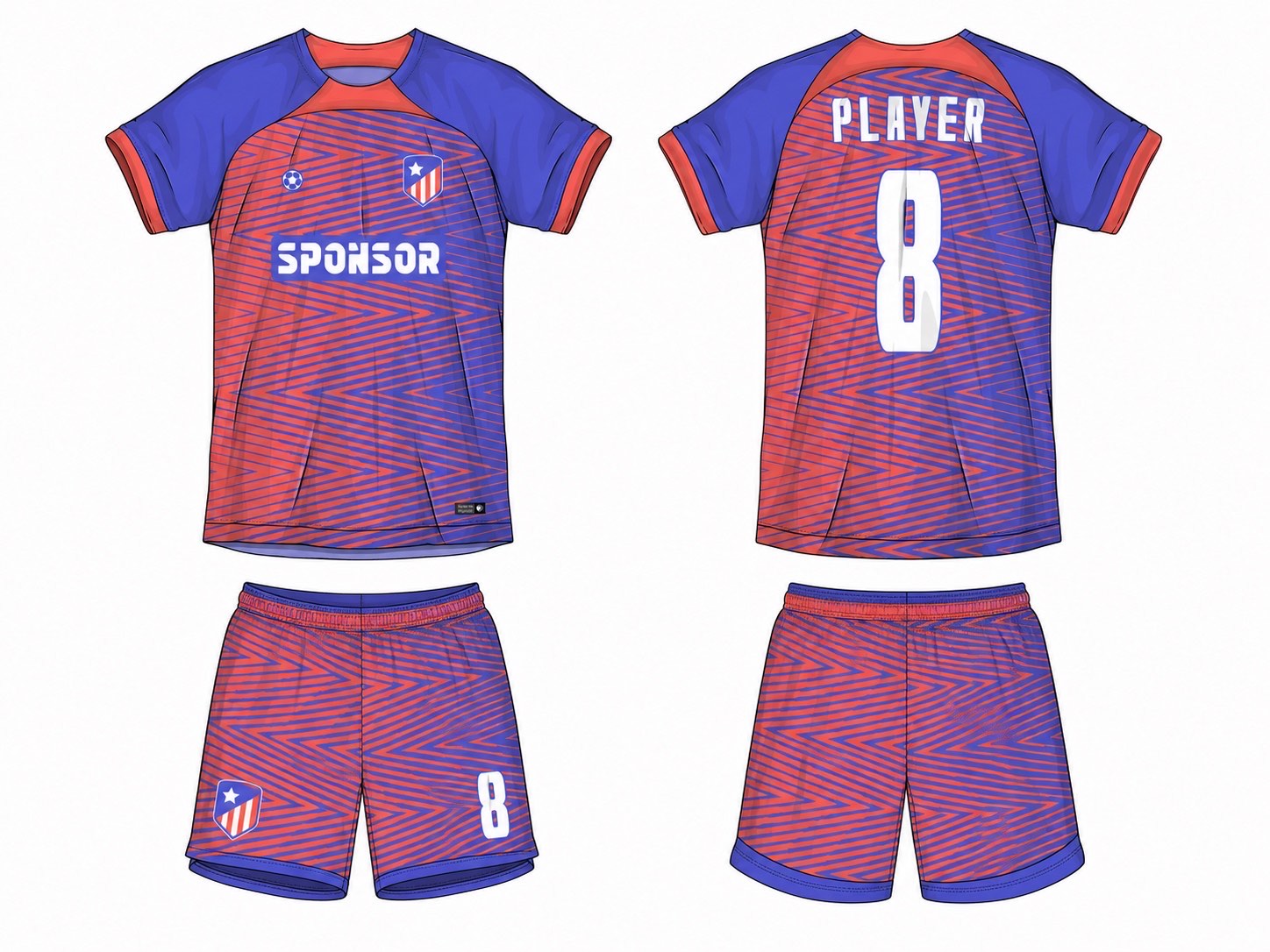足球球衣设计 1 style 040 football jersey and shorts set