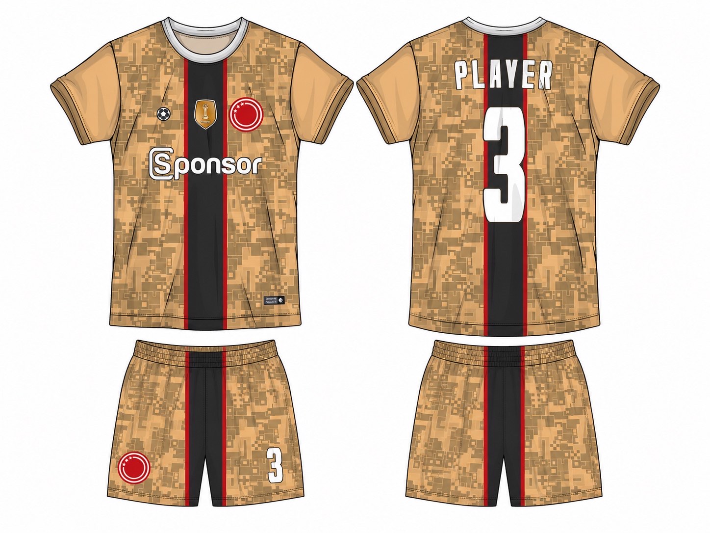 足球球衣设计 1 style 041 football jersey and shorts set
