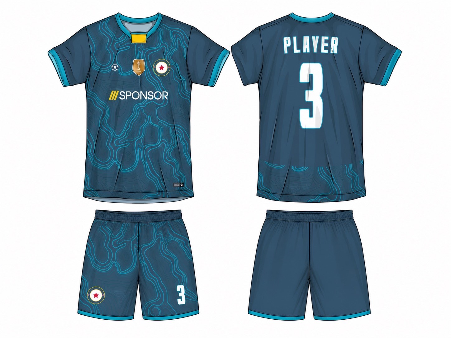 足球球衣设计 1 style 043 football jersey and shorts set