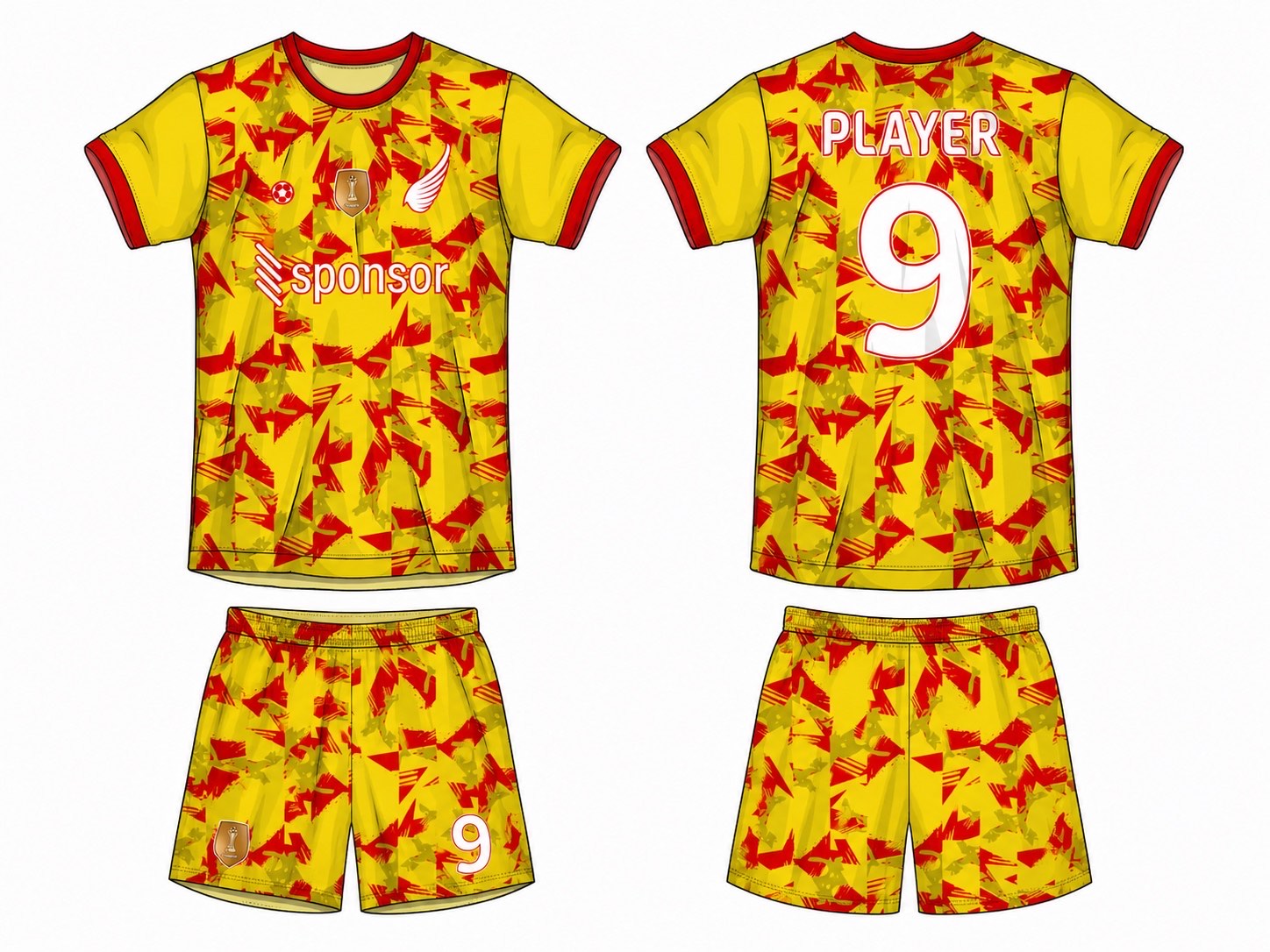 足球球衣设计 1 style 048 football jersey and shorts set