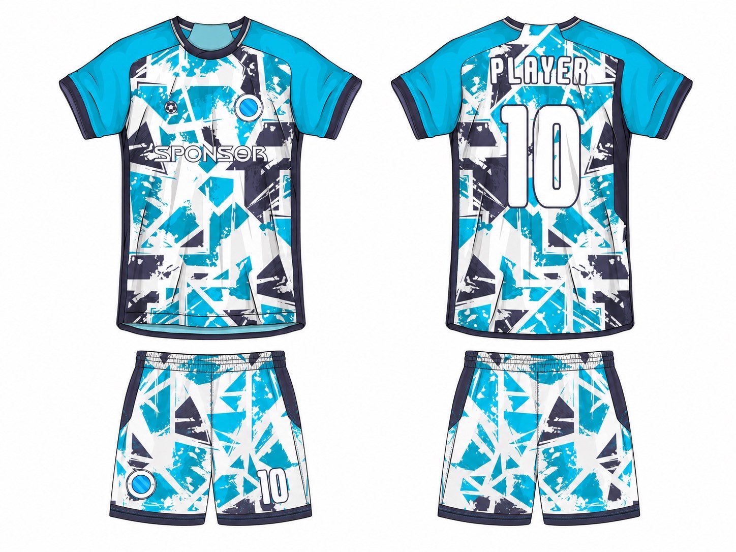 足球球衣设计 1 style 050 football jersey and shorts set