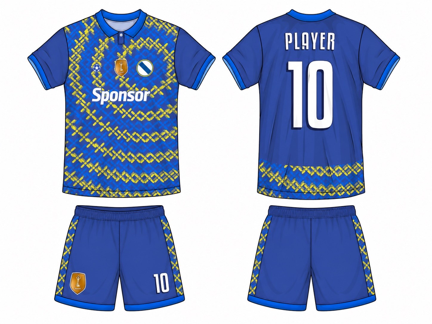 足球球衣设计 1 style 053 football jersey and shorts set