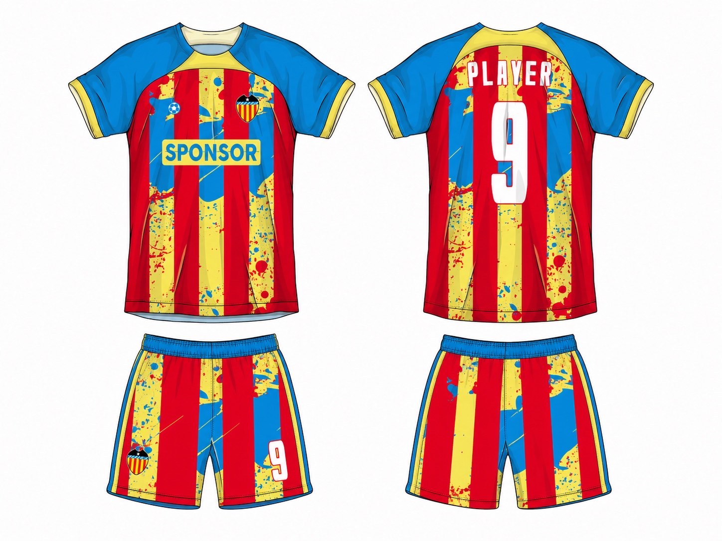 足球球衣设计 1 style 056 football jersey and shorts set