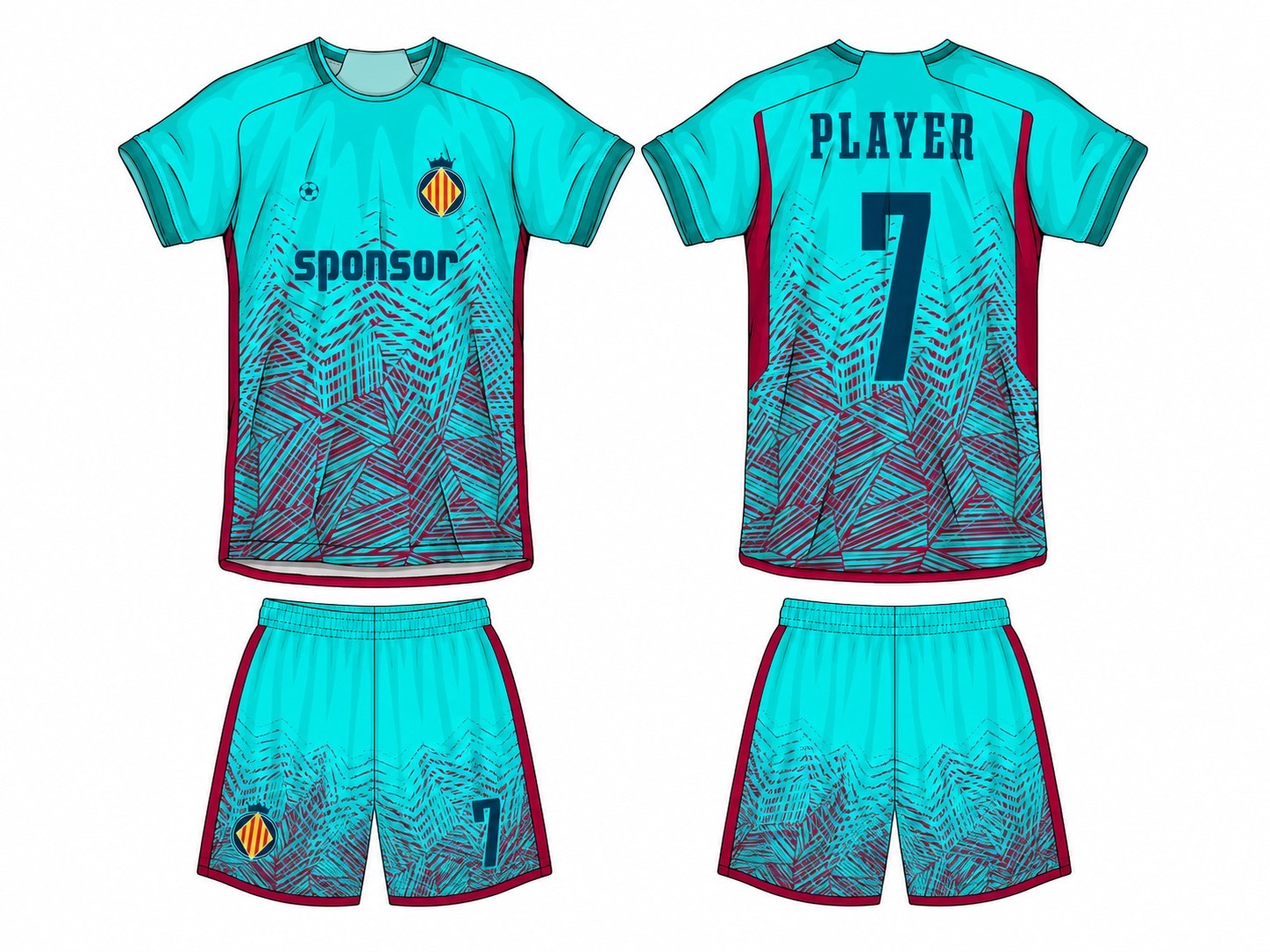 足球球衣设计 1 style 057 football jersey and shorts set