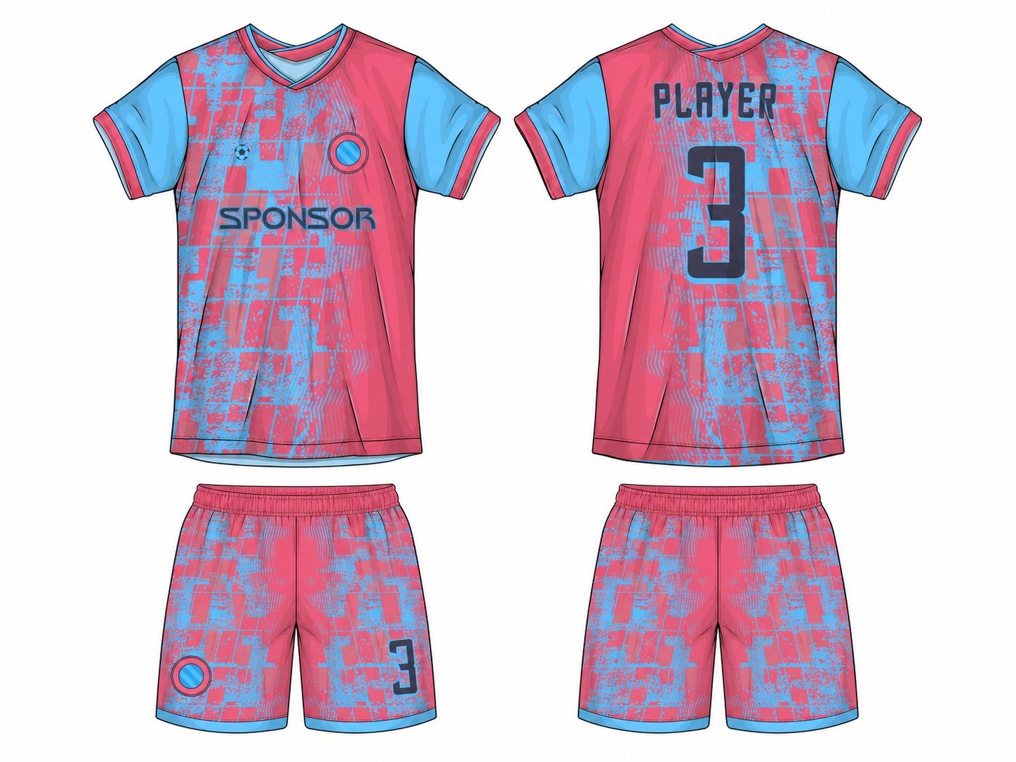 足球球衣设计 1 style 059 football jersey and shorts set