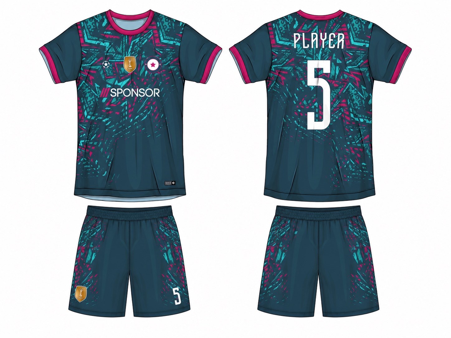 足球球衣设计 1 style 062 football jersey and shorts set