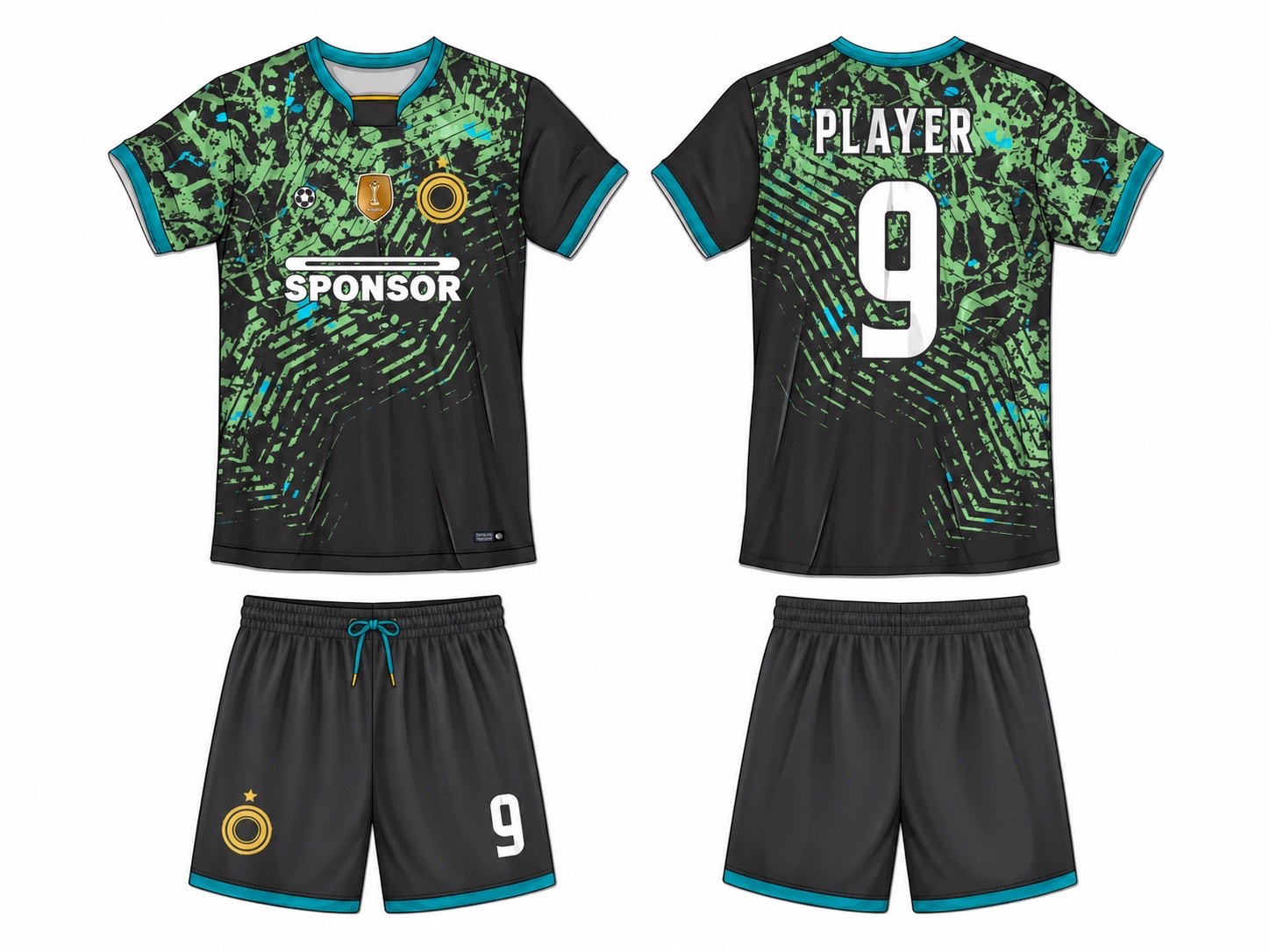 足球球衣设计 1 style 063 football jersey and shorts set