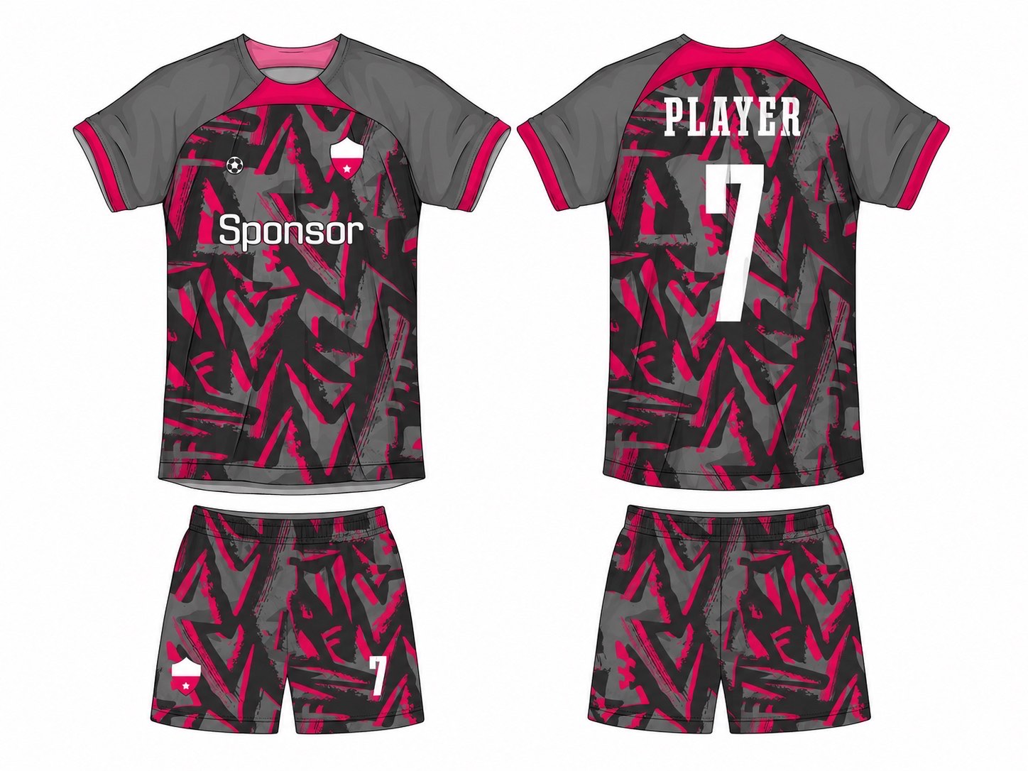 足球球衣设计 1 style 065 football jersey and shorts set