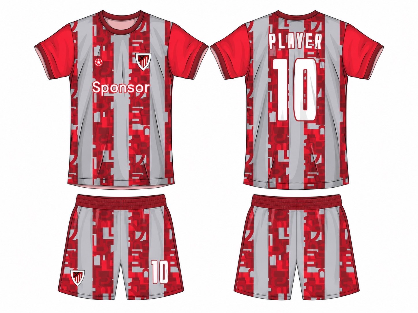 足球球衣设计 1 style 067 football jersey and shorts set