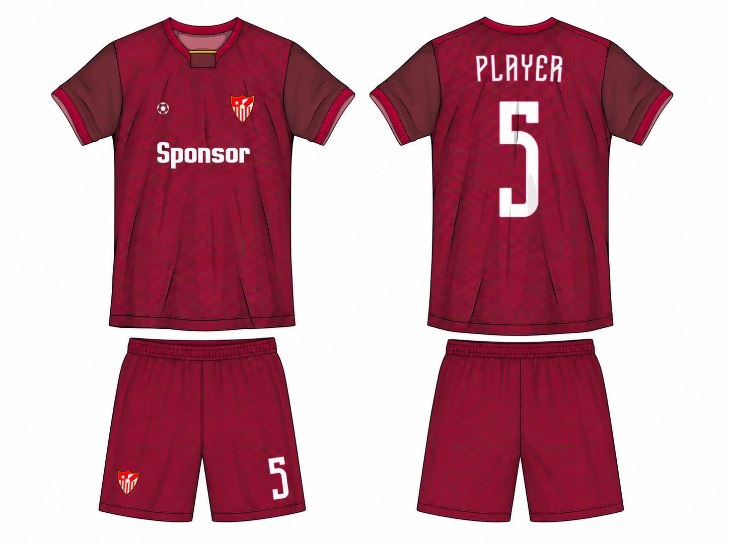足球球衣设计 1 style 068 football jersey and shorts set