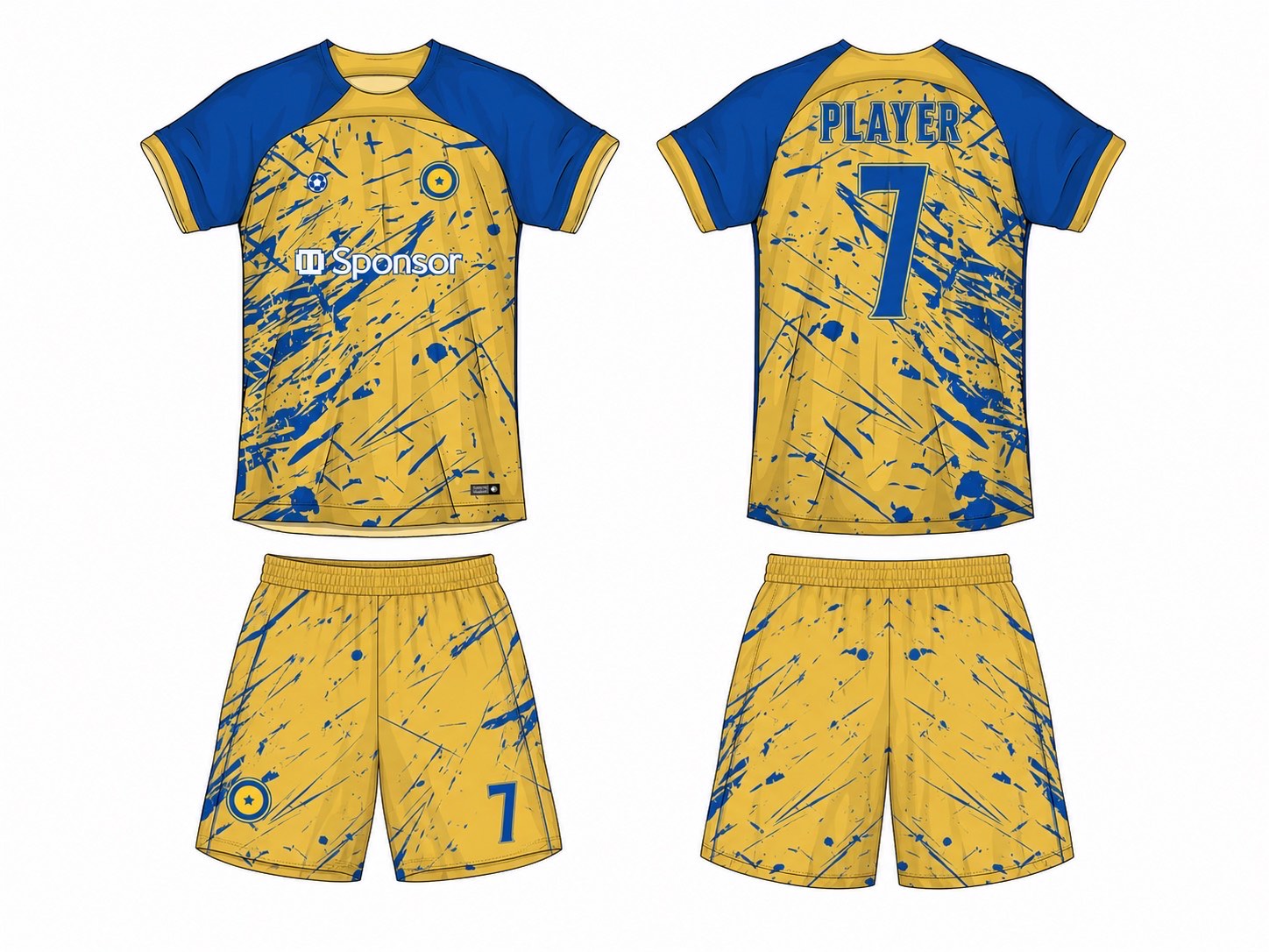 足球球衣设计 1 style 070 football jersey and shorts set