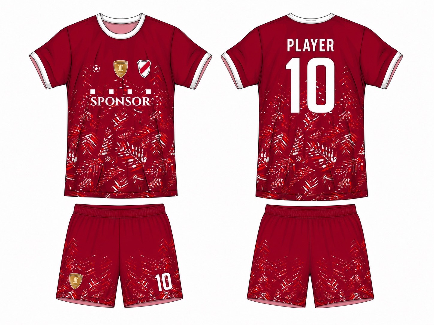 足球球衣设计 1 style 073 football jersey and shorts set