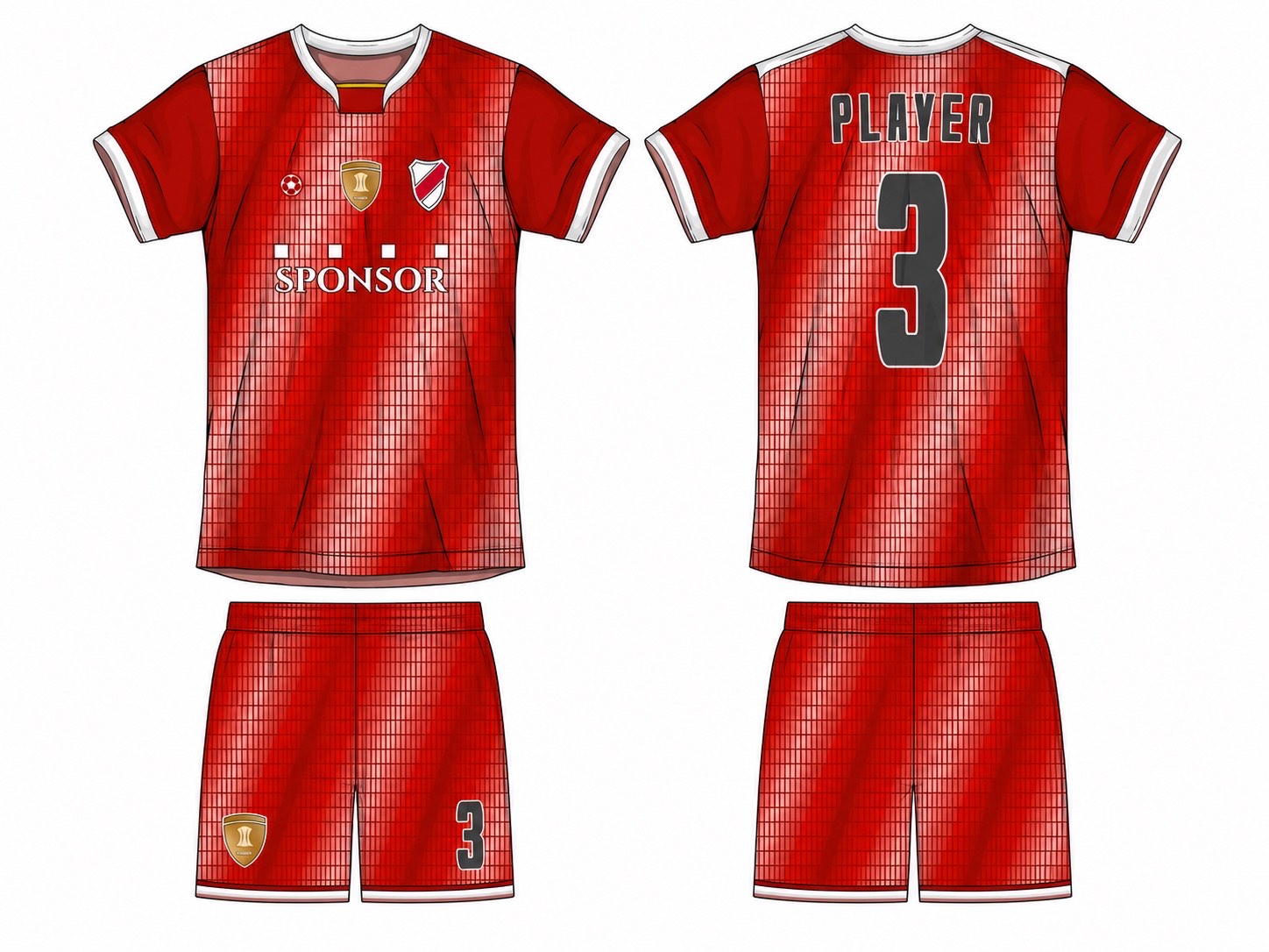 足球球衣设计 1 style 079 football jersey and shorts set