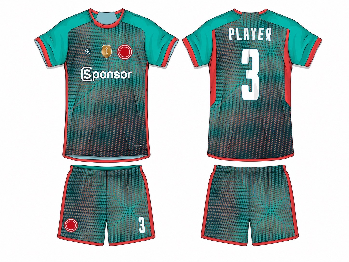 足球球衣设计 1 style 080 football jersey and shorts set