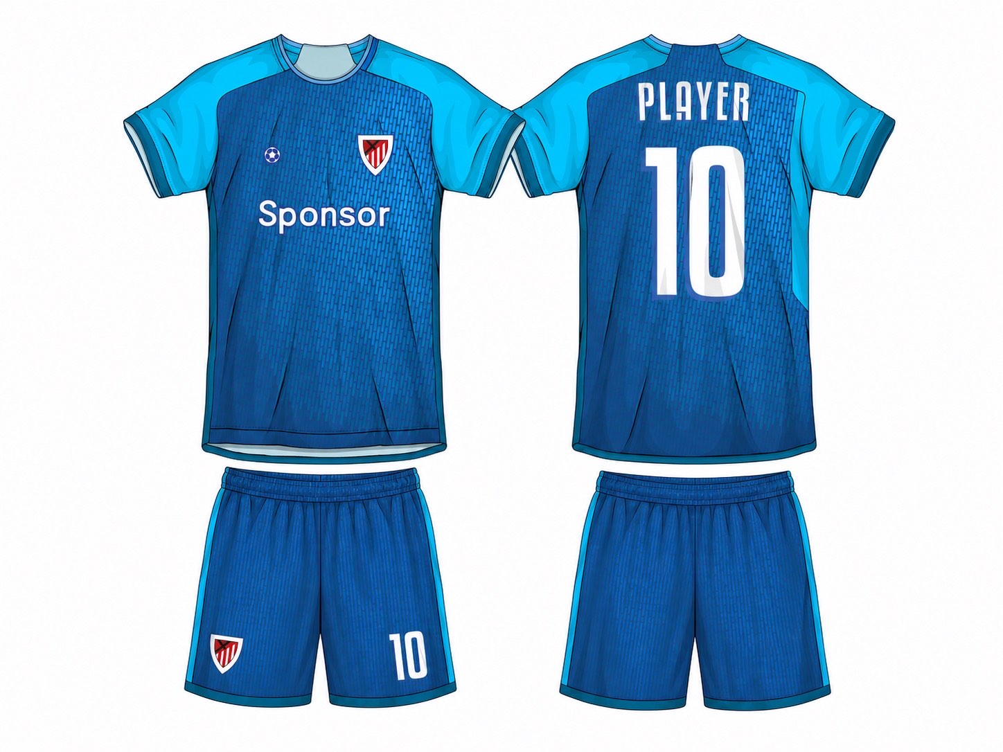 足球球衣设计 1 style 083 football jersey and shorts set