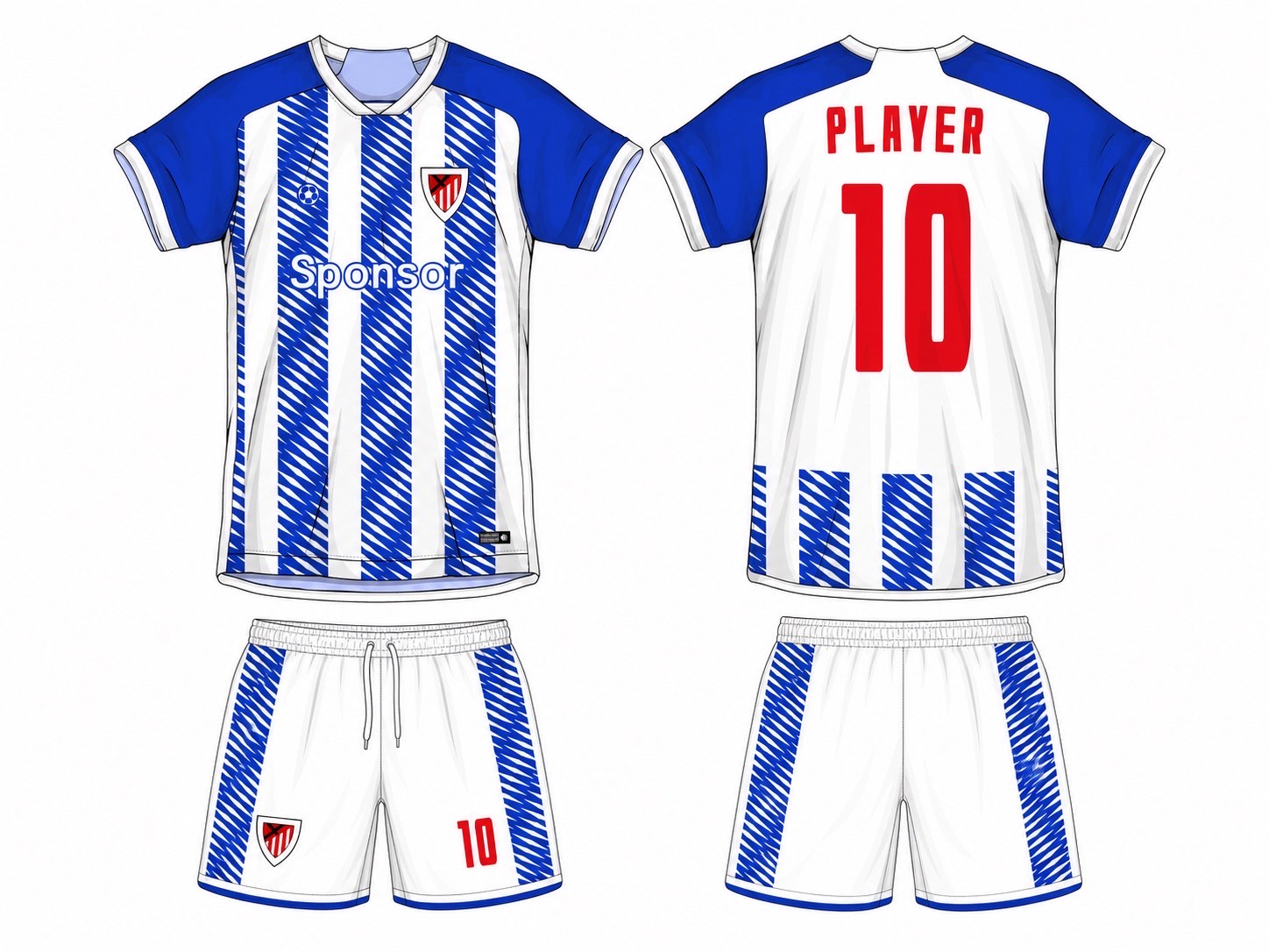 足球球衣设计 1 style 084 football jersey and shorts set