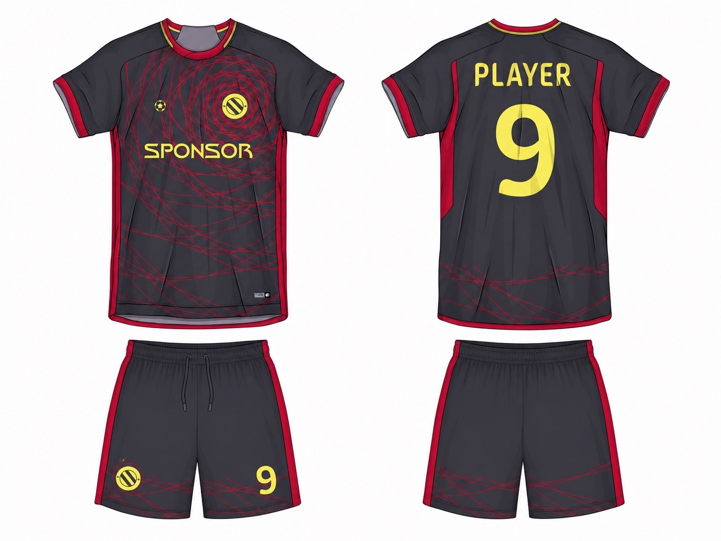 足球球衣设计 1 style 085 football jersey and shorts set