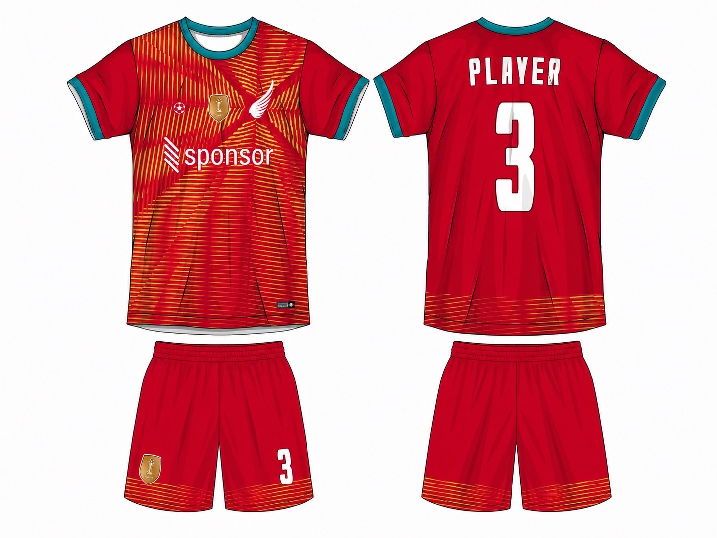 足球球衣设计 1 style 089 football jersey and shorts set