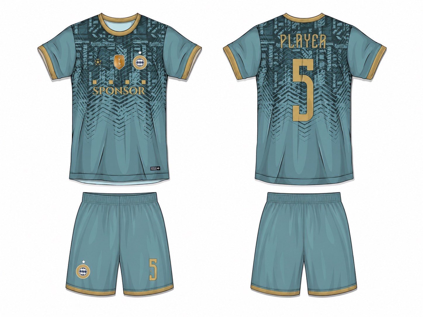 足球球衣设计 1 style 090 football jersey and shorts set