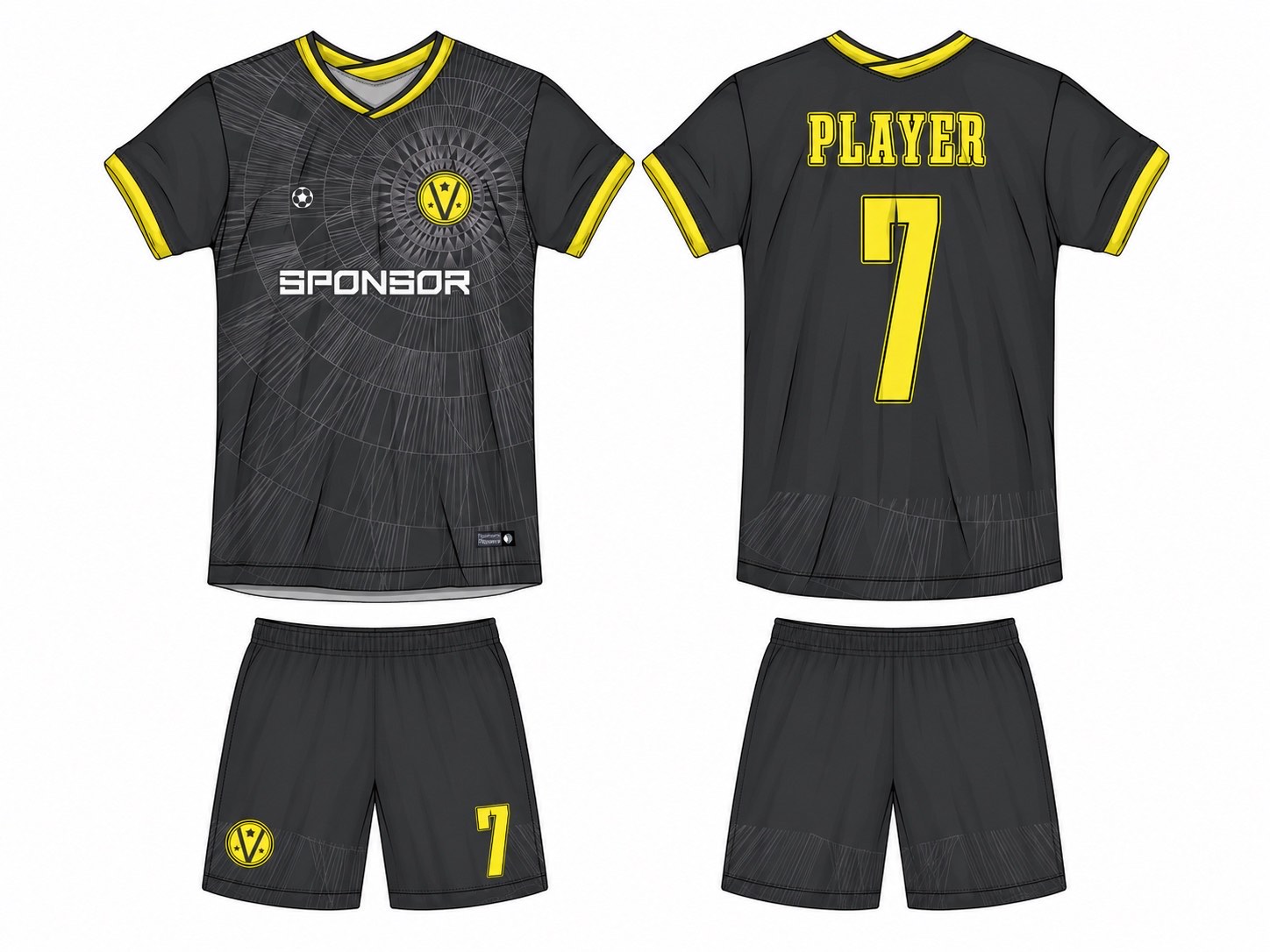 足球球衣设计 1 style 093 football jersey and shorts set