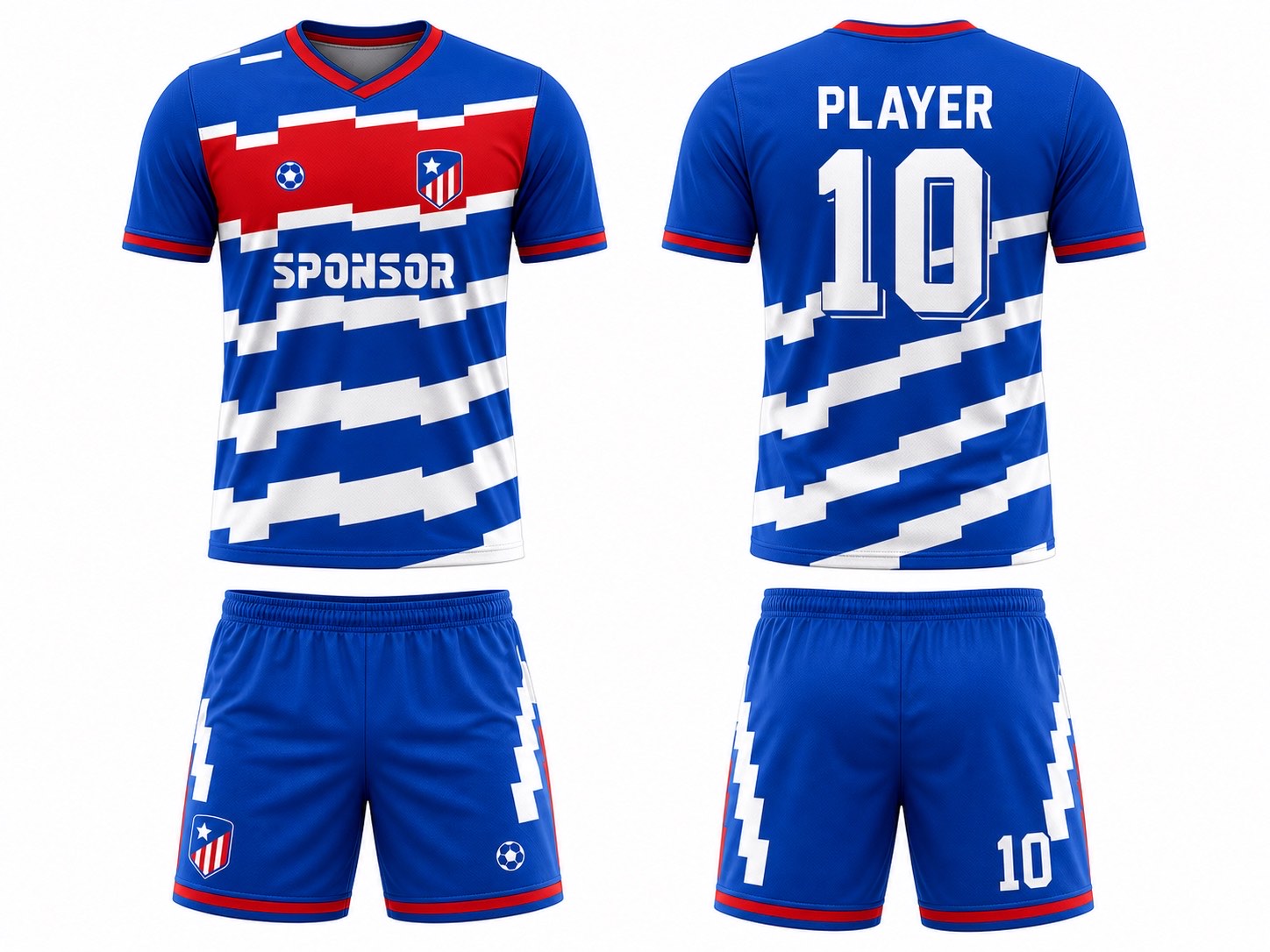 足球球衣设计 2 style 001 football jersey and shorts set