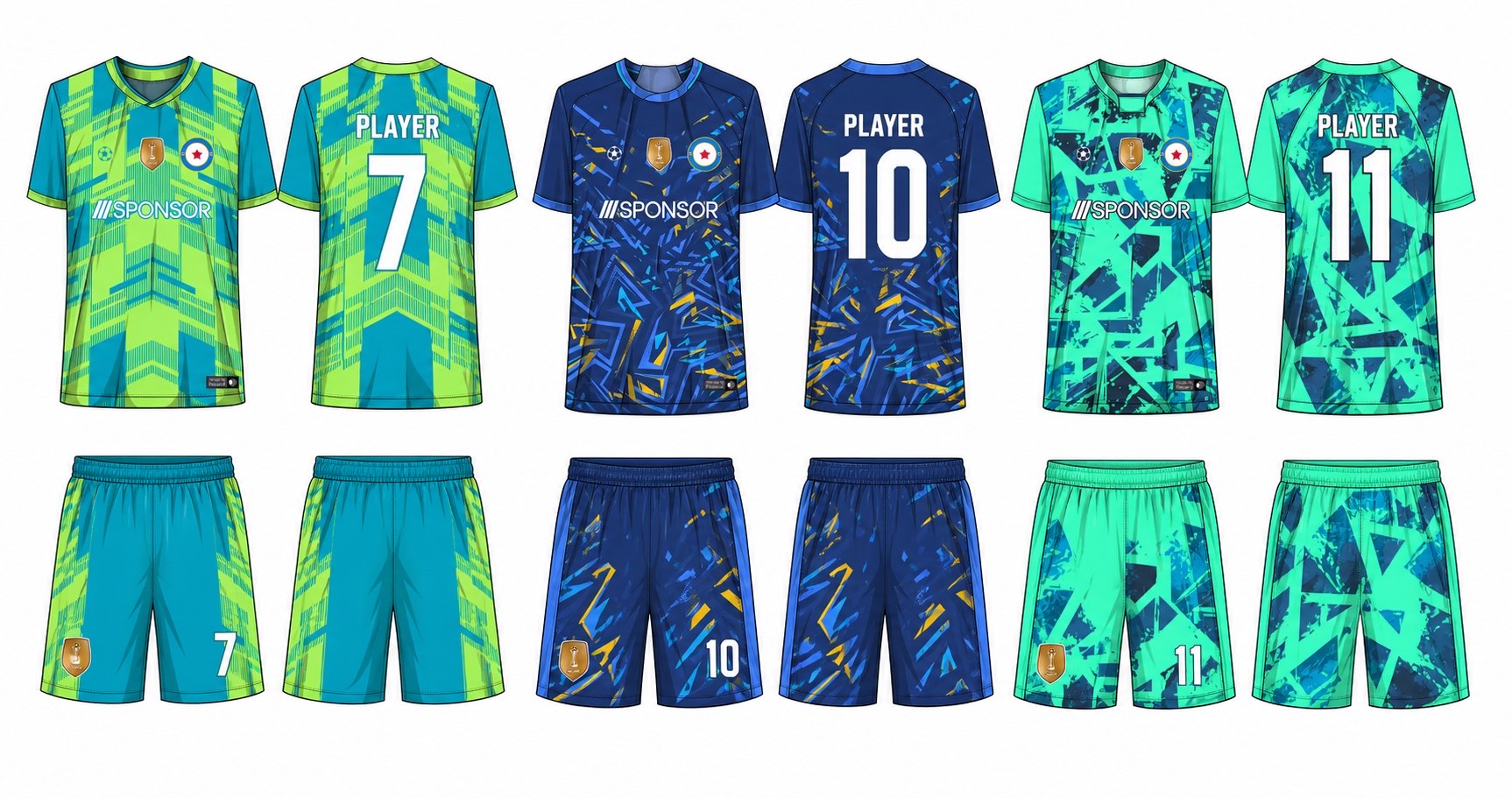 足球球衣设计 2 style 004 football jersey and shorts set