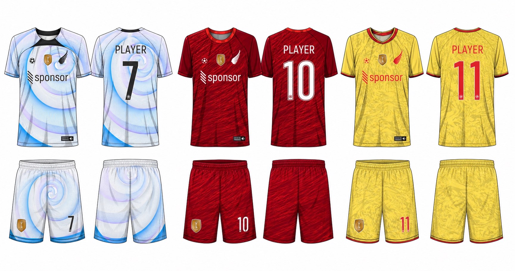 足球球衣设计 2 style 007 football jersey and shorts set