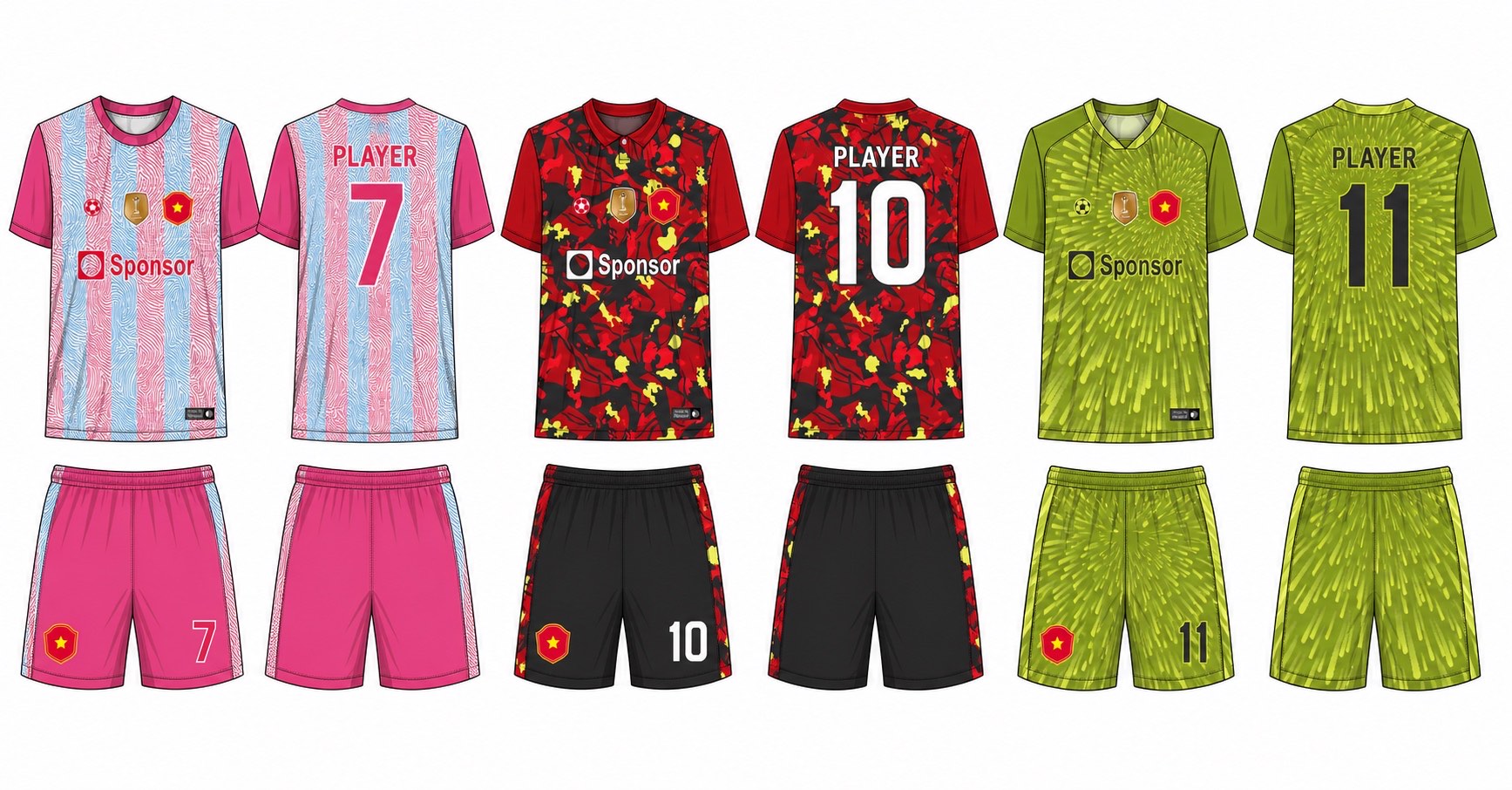 足球球衣设计 2 style 009 football jersey and shorts set