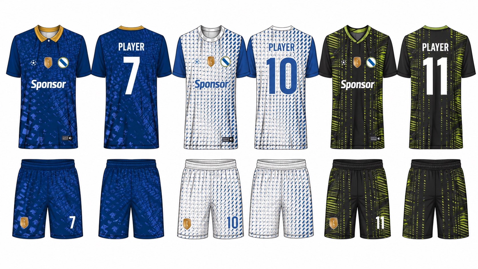 足球球衣设计 2 style 011 football jersey and shorts set