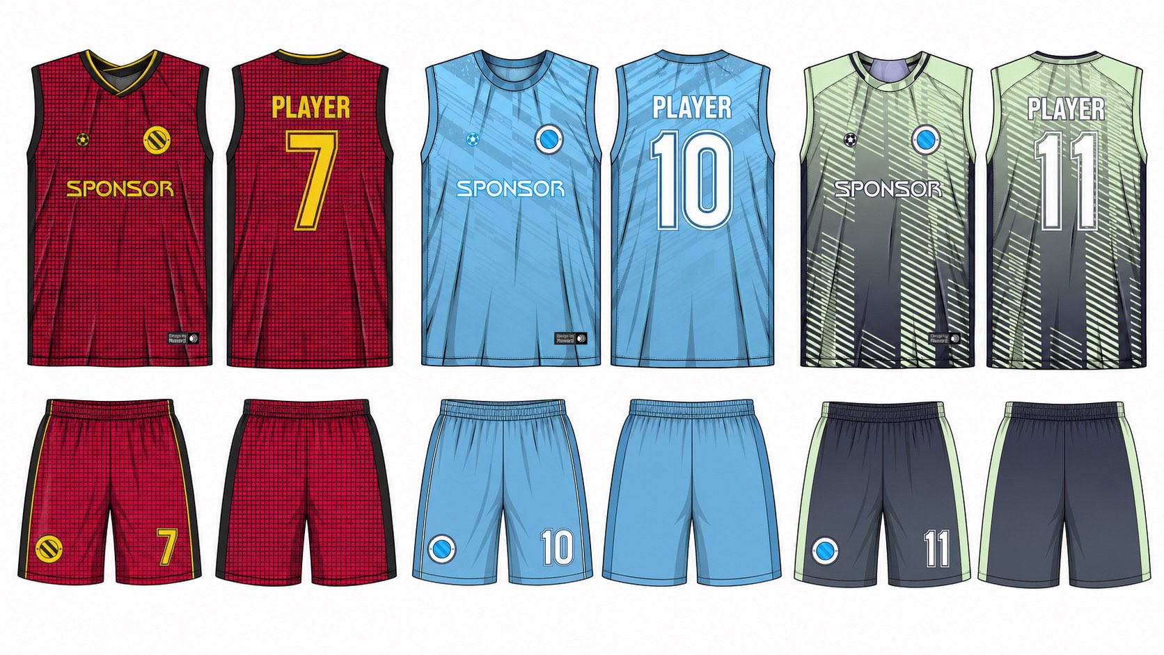 足球球衣设计 2 style 012 football jersey and shorts set