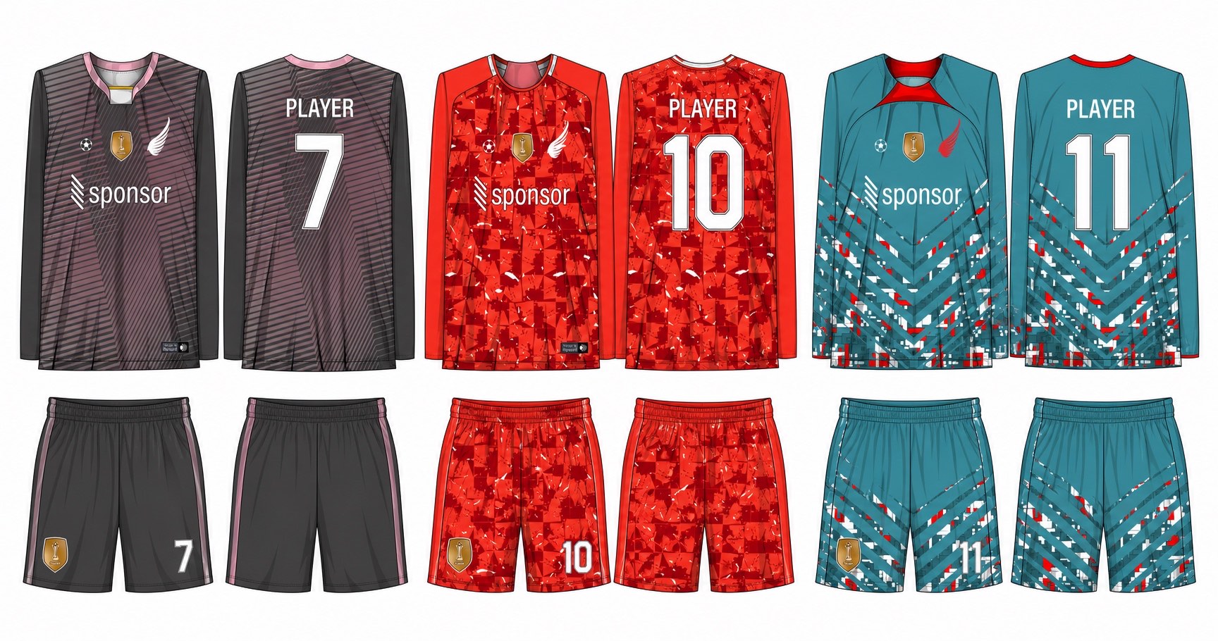 足球球衣设计 2 style 013 football jersey and shorts set