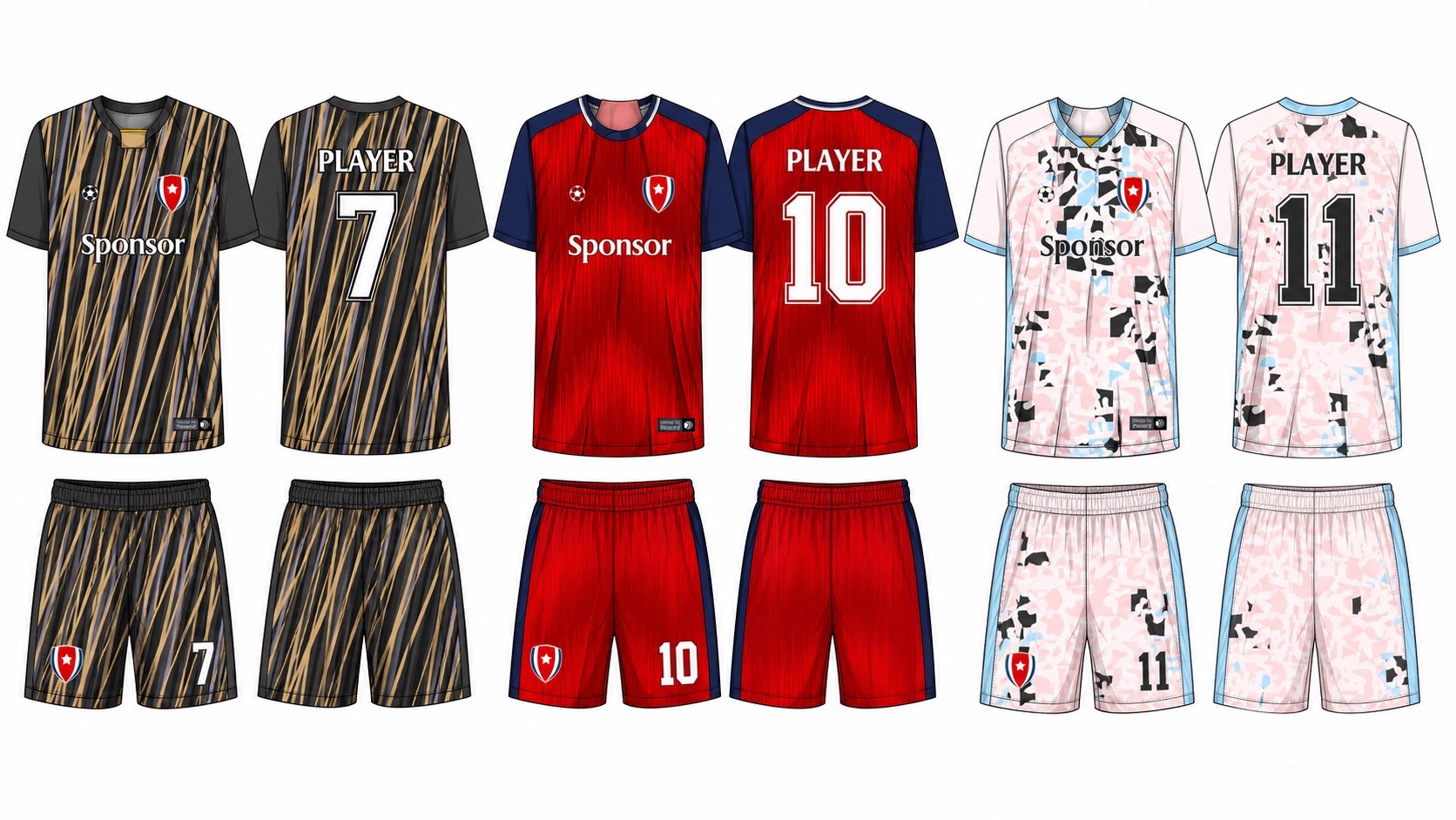 足球球衣设计 2 style 018 football jersey and shorts set