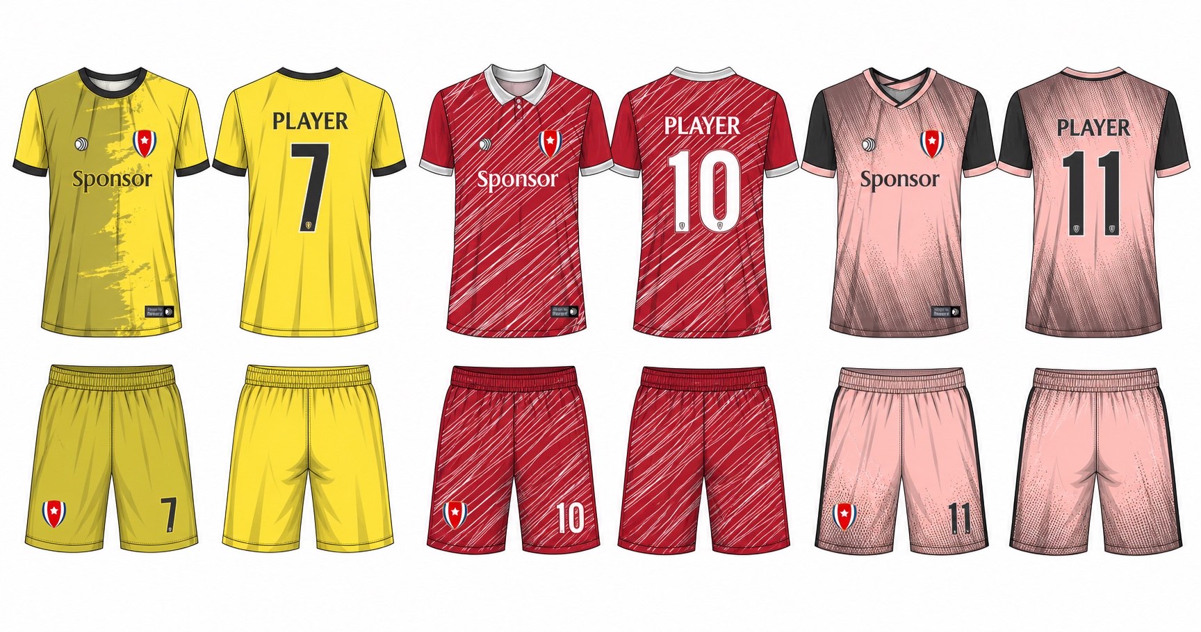 足球球衣设计 2 style 037 football jersey and shorts set