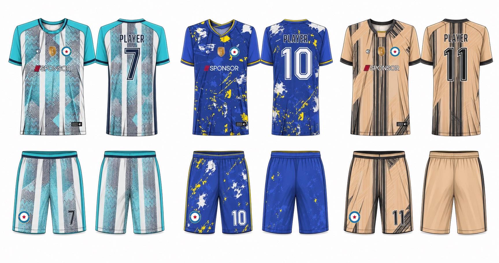 足球球衣设计 2 style 057 football jersey and shorts set