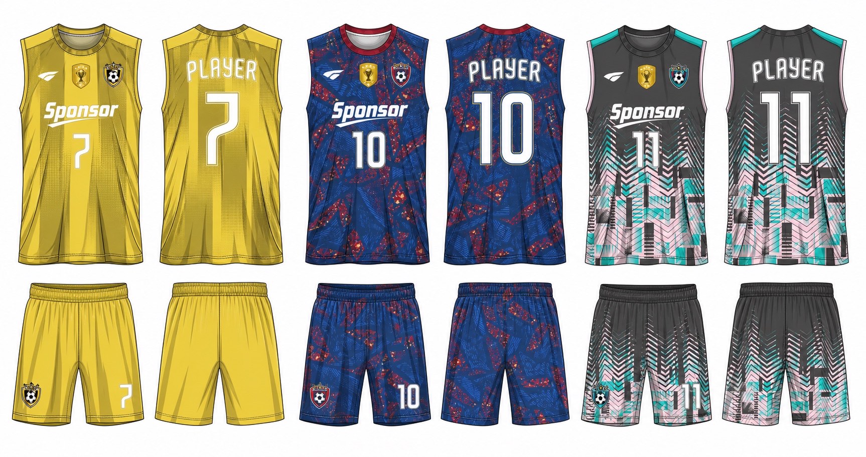 足球球衣设计 2 style 067 football jersey and shorts set