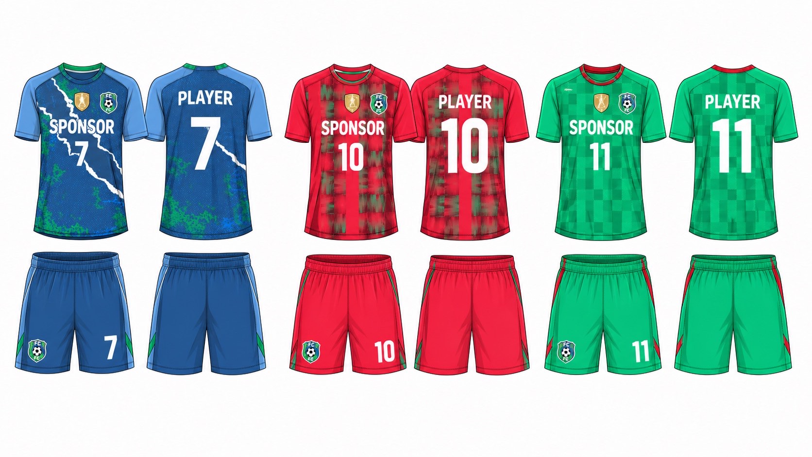 足球球衣设计 2 style 072 football jersey and shorts set