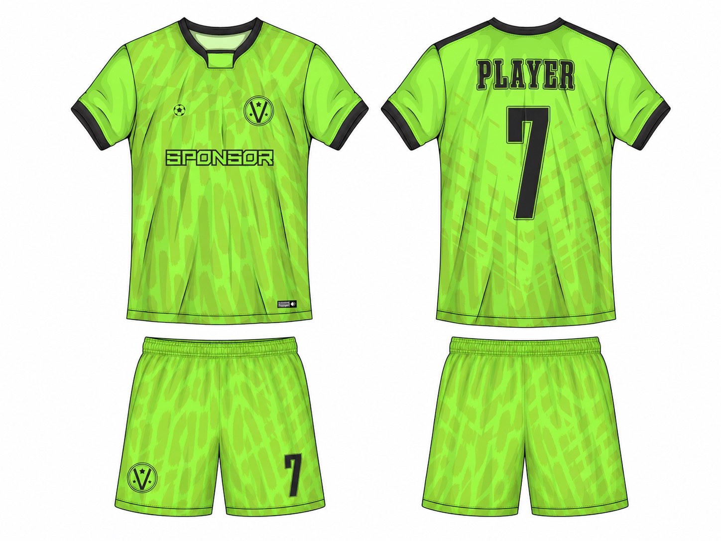 足球球衣设计 3 style 002 football jersey and shorts set