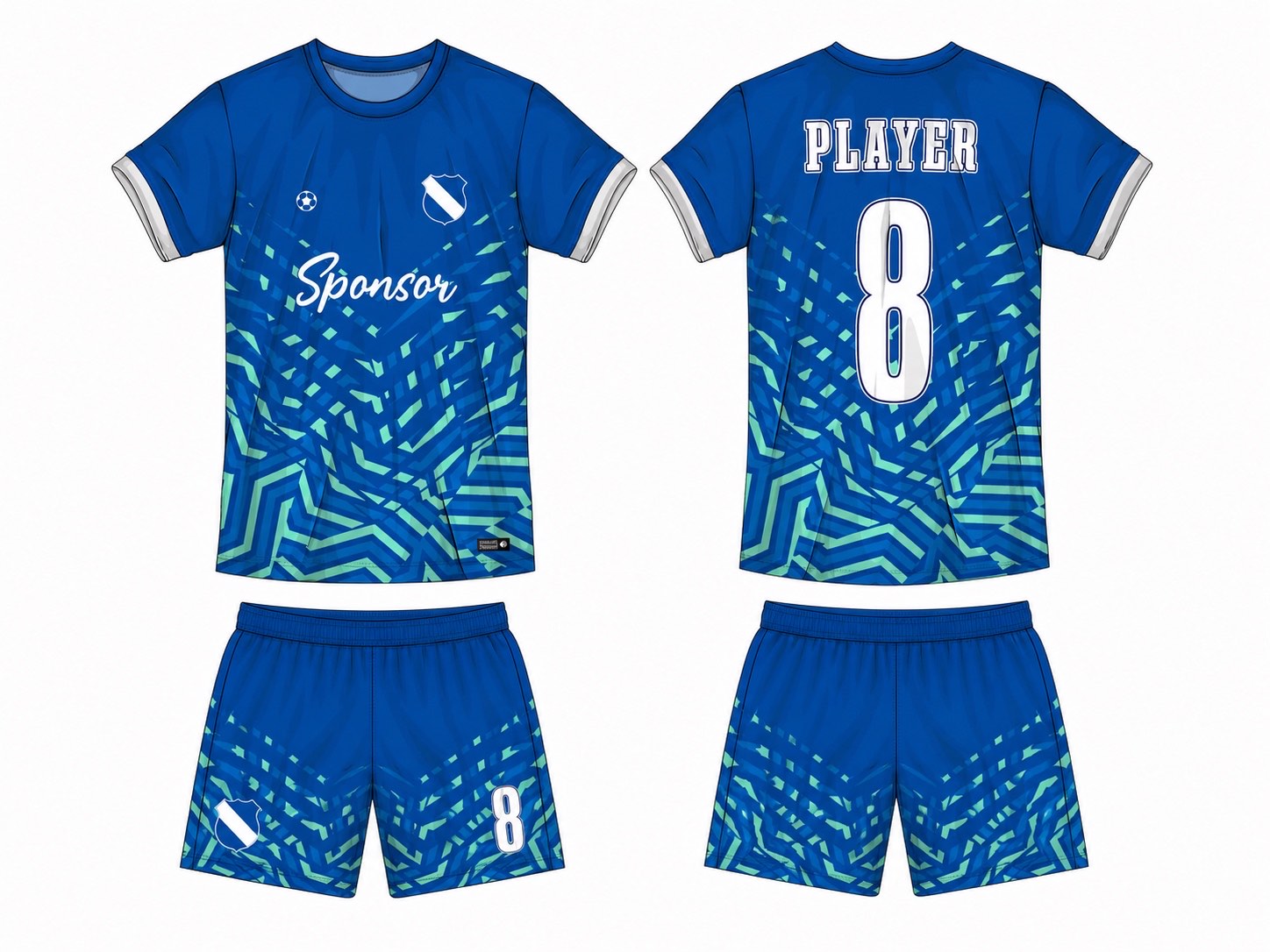 足球球衣设计 3 style 007 football jersey and shorts set