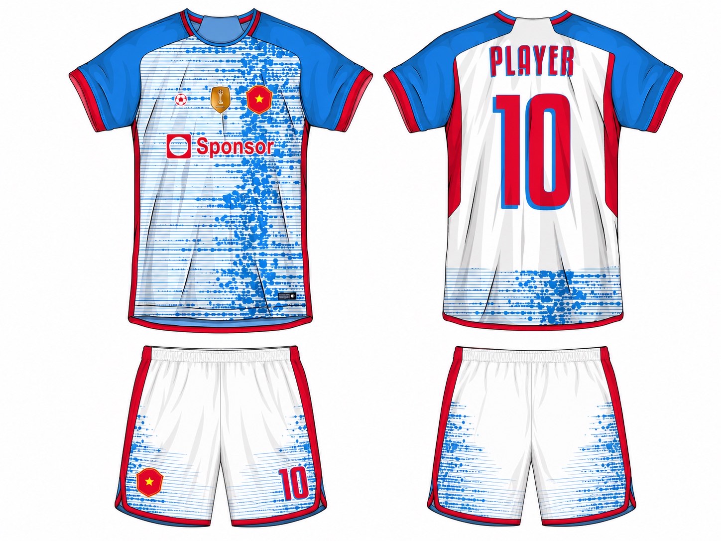 足球球衣设计 3 style 011 football jersey and shorts set