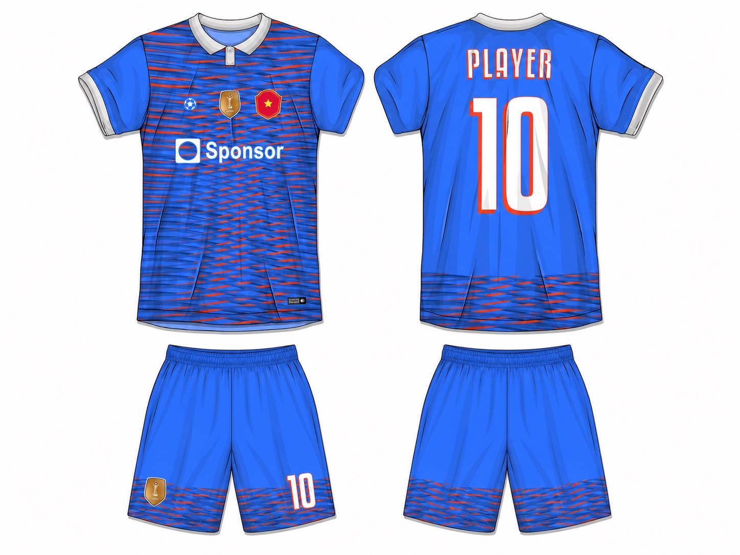 足球球衣设计 3 style 012 football jersey and shorts set