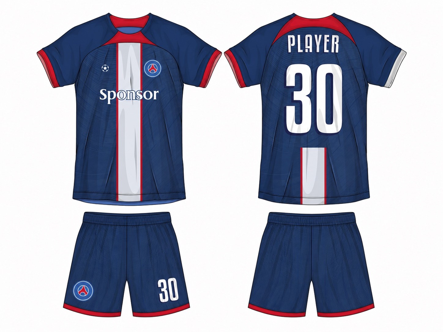 足球球衣设计 3 style 013 football jersey and shorts set