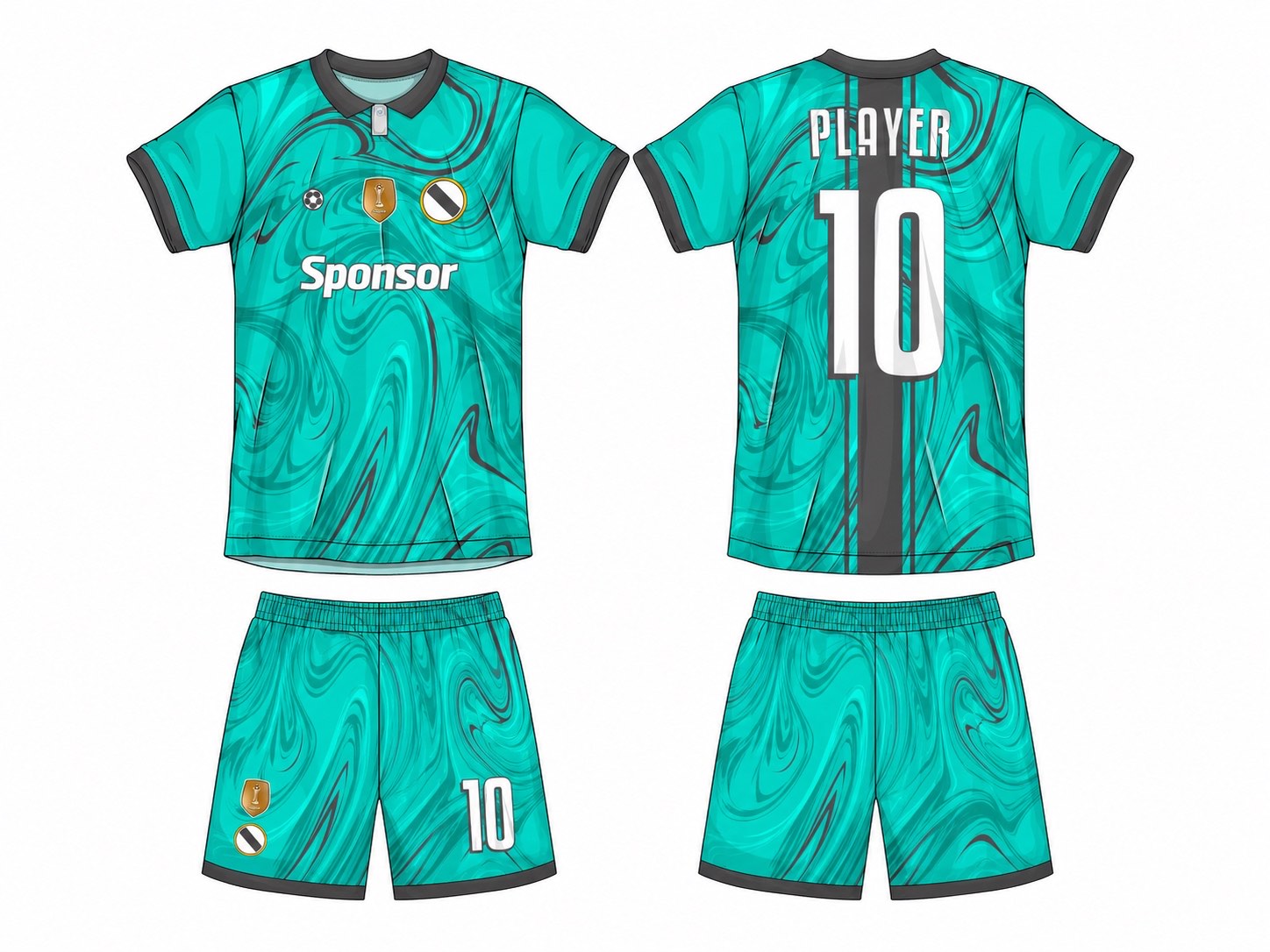 足球球衣设计 3 style 015 football jersey and shorts set